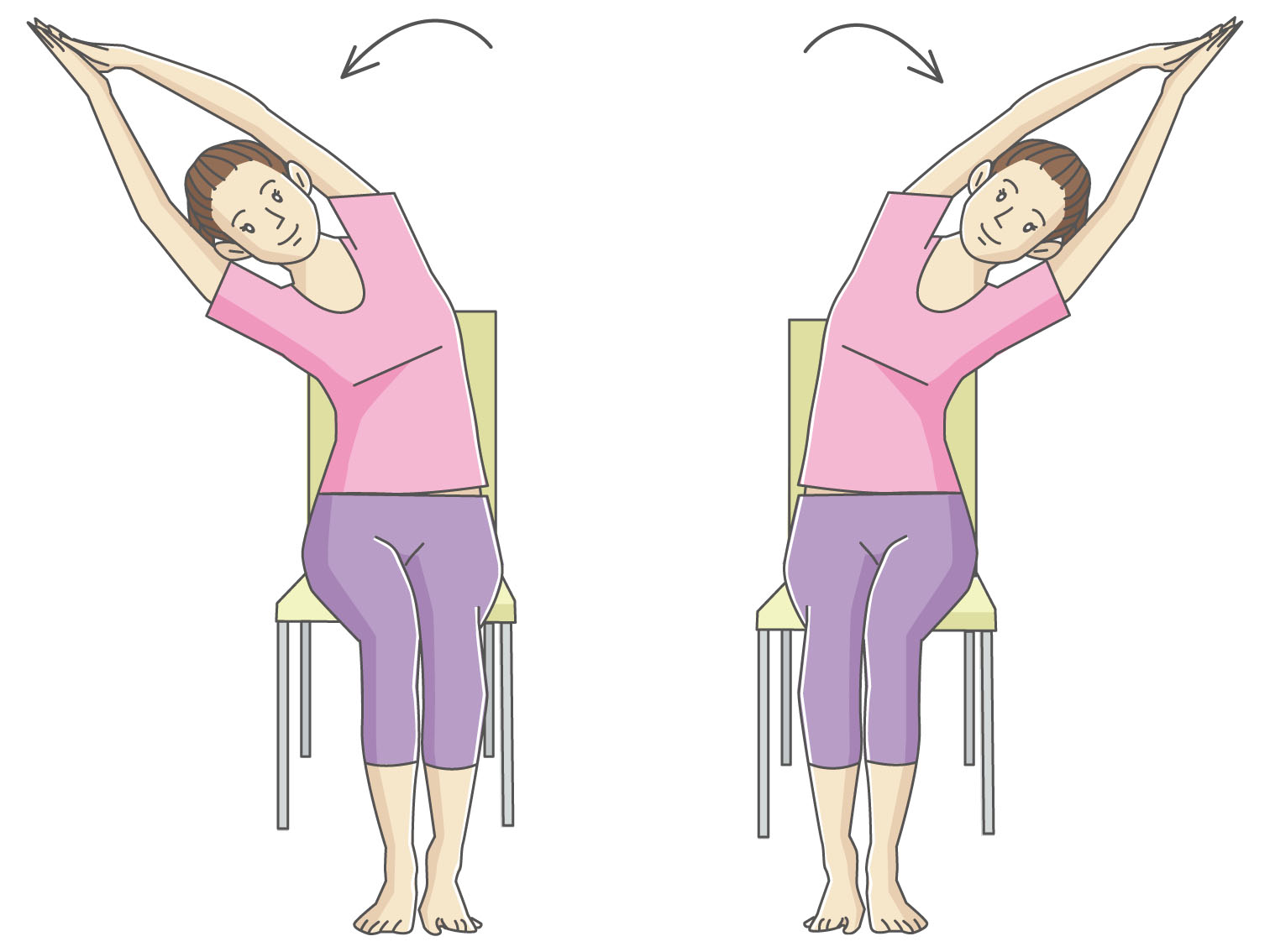 体の側面をゆるめる側屈ストレッチ