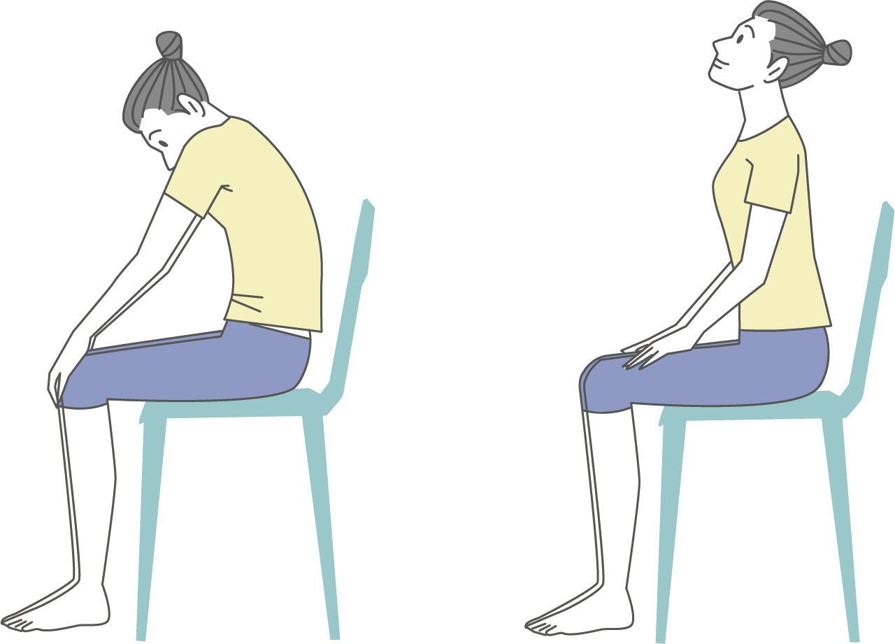 骨盤を前後に動かすストレッチ