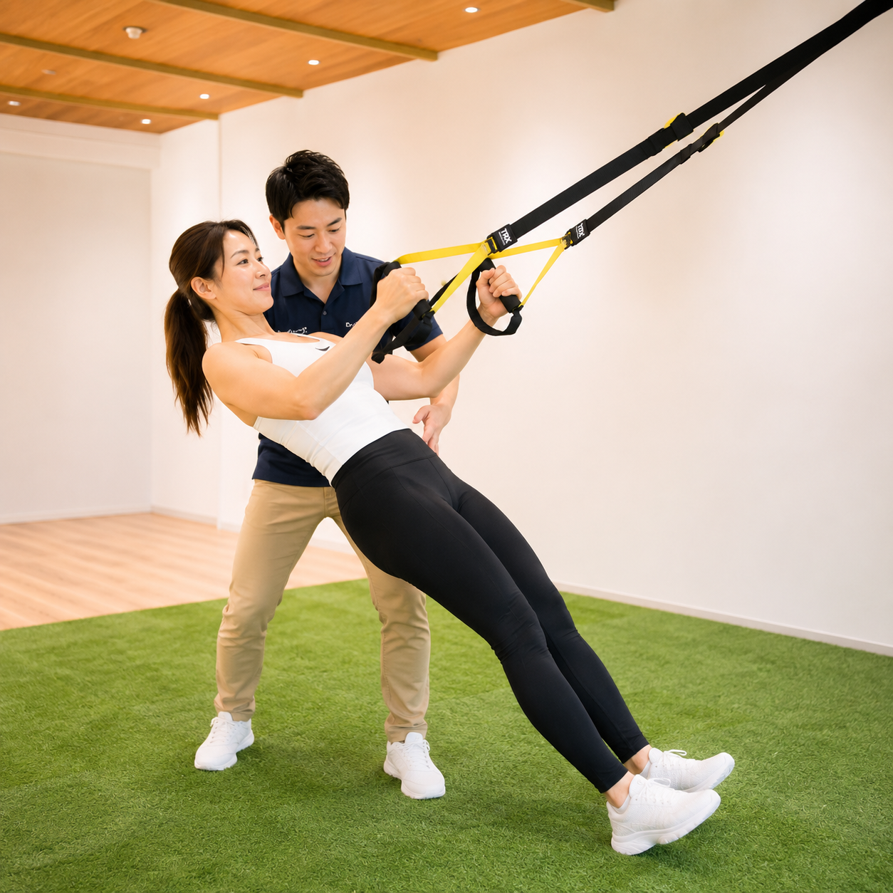 体験でトレーニングを行う様子